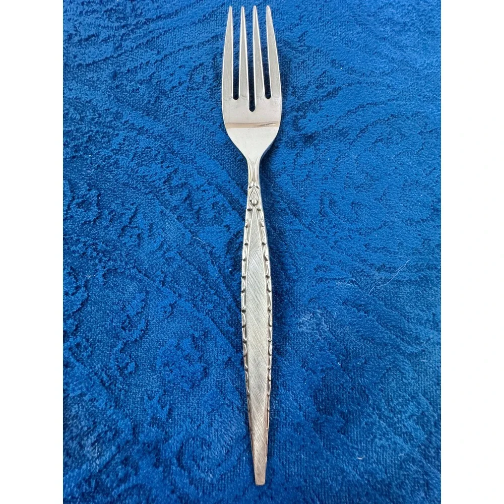 Oneida Community Stainless Frostfire Salad Fork Mid Century Modern 6.75 in